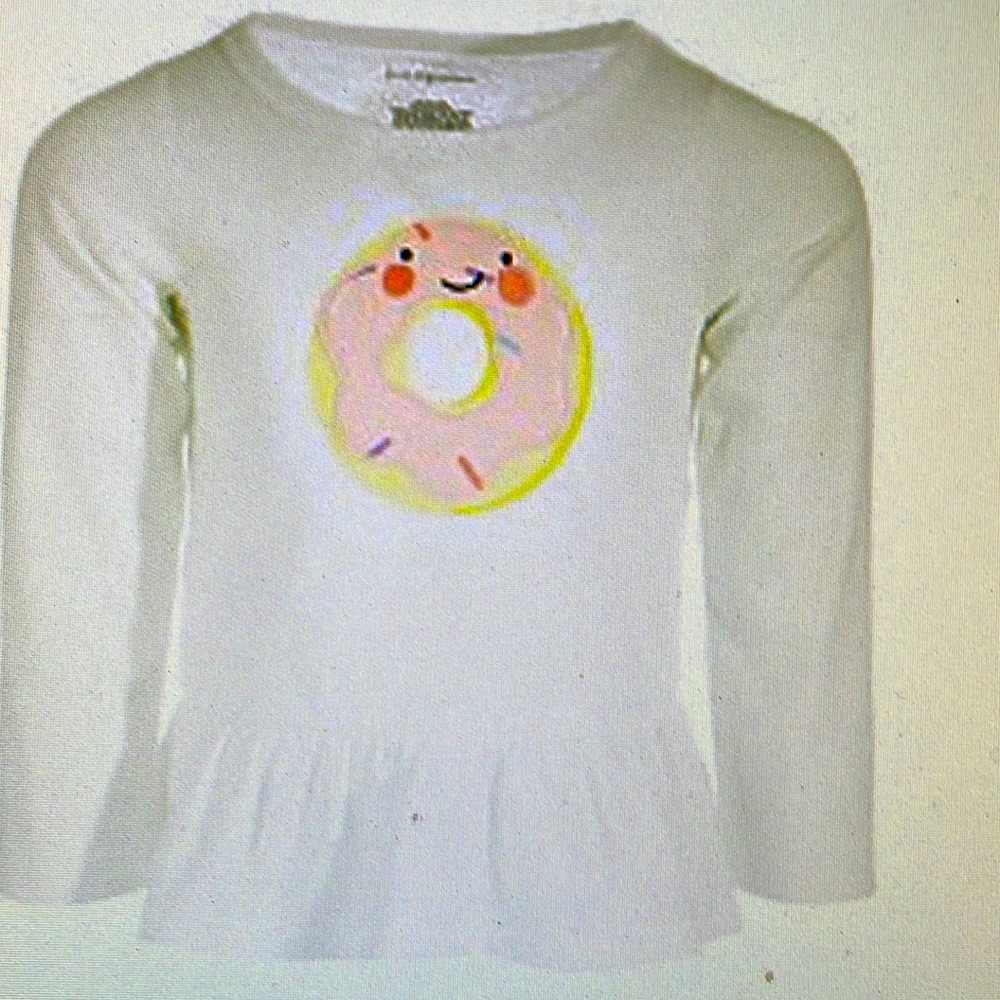 Toddler girls peplum long sleeve tee shirt